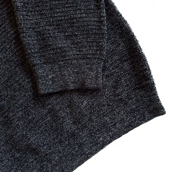 MONTE ROSSO textured pullover casual knit crewneck sweater heathered black XXL - Picture 3 of 6